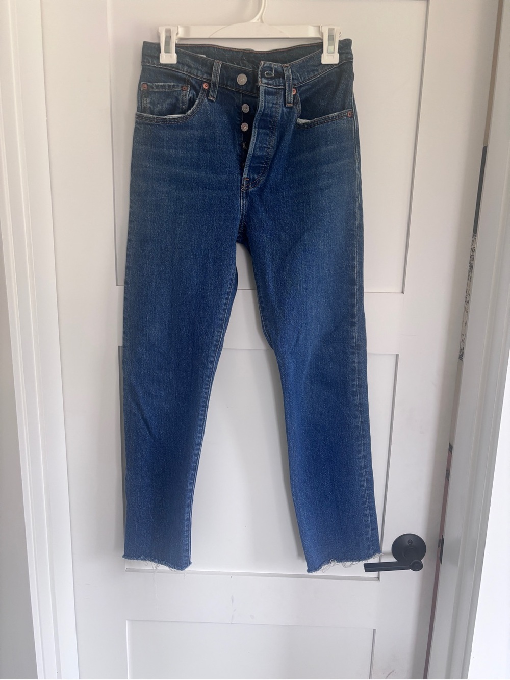 501 Levi's Dark Blue Women's Straight-Leg Jeans